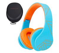 PowerLocus Casque Bluetooth Enfant, P2 Casque Audio pour Enfants avec Volume limité à 85db, Écouteurs sans Fil et Filaires, Casque Pliable et Réglable, Confortable, avec Micro intégré, Micro SD Slot
