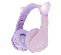 PowerLocus Casque Bluetooth pour Enfant, avec limitation du Volume de 85 DB, Pliable, avec Sac de Transport, Casque Supra-auriculaire sans Fil et câble avec Microphone Mode Micro SD pour téléphone