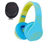 PowerLocus Casque Bluetooth pour Enfants P2 avec Volume Limité à 85db, Écouteurs sans Fil et Filaires, Pliable et Réglable, Confortable, avec Micro Intégré, Micro SD Slot