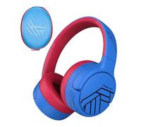 PowerLocus Casque Bluetooth pour enfants - Réduction active du bruit - 74/85/94 dB - Volume sûr - Pliable - Avec sac en tissu - Autonomie de 60 h avec microphone et auxiliaire - Pour téléphone