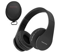 PowerLocus Casque Bluetooth sans Fil, Pliable Casque Audio Stéréo, Oreillette Bluetooth avec Micro Intégré/Micro SD/FM Radio pour Téléphones/PC/Tablettes/TV
