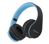 PowerLocus Casque Bluetooth sans Fil, Pliable Casque Audio Stéréo, Oreillette Bluetooth avec Micro Intégré/Micro SD/FM Radio pour Téléphones/PC/Tablettes/TV