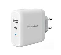 PowerLot 60W USB C Chargeur PD 3.0 GaN Tech Compact Adaptateur, 2 Ports USB A QC Chargeur Mural Rapide Compatible avec MacBook Pro/Air, Dell XPS, HP, iPhone 13 Pro Max, Samsung Galaxy etc