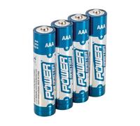 Powermaster 537212 Lot de 4 Piles Alcalines Super LR03 Type AAA