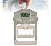 Powermètre numérique à main, 90 kg, dynamomètre manuel gris avec 19 jeux de plaques individuelles, entraînement de force de préhension électronique et grand écran LED