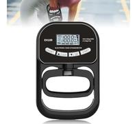 Powermètre numérique à main - Dynamomètre électronique manuel - 180 kg - Avec câble de charge USB - Affichage LED - Grip Strength Trainer - Noir