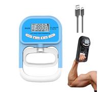 Powermètre numérique avec mémoire, plage de mesure jusqu'à 180 kg, poignées réglables et 19 profils utilisateurs, écran LCD et analyse de la force, pour l'entraînement, la thérapie et les sports de