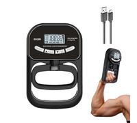 Powermètre numérique avec mémoire, plage de mesure jusqu'à 180 kg, poignées réglables et 19 profils utilisateurs, écran LCD et analyse de la force, pour l'entraînement, la thérapie et les sports de