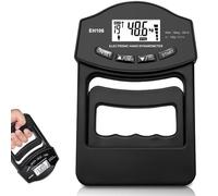 Powermètre numérique, dynamomètre manuel, 180 kg, intelligent et sensible, grande force de préhension électronique, avec écran LED, câble de charge USB (noir)