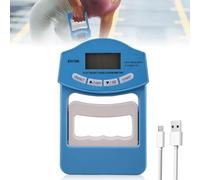Powermètre numérique portatif, 180 kg, dynamomètre manuel, appareil de mesure de la force de préhension, grand écran LED avec câble de charge USB, intelligent et sensible (bleu)