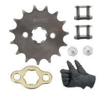 PowerMotor 428-15T 17 mm Moto Pignon avant Blanc Chaîne Maillons Kit Remplacement pour 50cc 70cc 110cc 125cc 150cc Dirt Pit Mini Pocket Bike ATV 4 Roues Cyclomoteur Go Kart