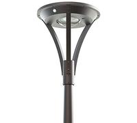 PowerNeed SSL-31 Lampe de Rue Solaire 3000lm, LED x42, Panneau Solaire 18.75W, Capteur de Mouvement et Crépuscule, Noir