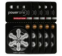 PowerOne Evolution 312 Lot de 30 piles pour appareils auditifs Zinc Air 1,45 V avec autonomie améliorée