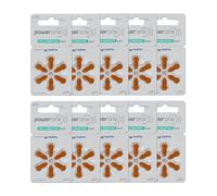 PowerOne Lot de 10 paquets 60 piles au total Taille 312