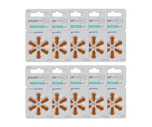 PowerOne Lot de 10 paquets 60 piles au total Taille 312