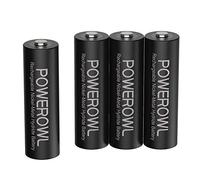 POWEROWL 4pcs Piles AA Rechargeables 2800mAh 1,2V LR6 NiMH Batterie Rechargeable 1200 Cycles Haute Capacité Accu