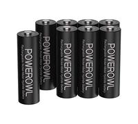 POWEROWL 8pcs Piles AA Rechargeables 2800mAh 1,2V LR6 NiMH Batterie Rechargeable 1200 Cycles Haute Capacité Accu (8AA)