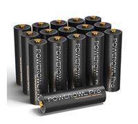 POWEROWL Piles AA Rechargeables Goldtop Pro, Haute capacité 2800 mAh, Batterie NiMH AA de qualité supérieure - 16 pièces