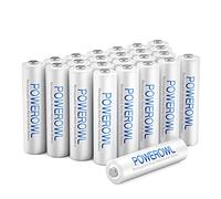 POWEROWL Piles AAA Rechargeables,1000mAh 1,2V Ni-Mh Accu AAA 1200 Cycles, Faible Auto-décharge Pile avec Emballage écologique Lot de 24