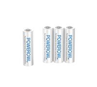 POWEROWL Piles AAA Rechargeables,1000mAh 1,2V Ni-Mh Accu AAA 1200 Cycles, Faible Auto-décharge Pile avec Emballage écologique Lot de 4