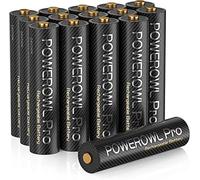 POWEROWL Piles AAA Rechargeables Pro, Haute Capacité 1100 mAh, Batterie NiMH Triple A de Qualité Supérieure - 16 Pièces