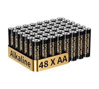 POWEROWL Piles alcalines AAA Haute capacité, Pack de 48, 1,5 V, Batteries AAA, durée de Conservation de 10 Ans (Non Rechargeables)