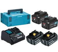 POWERPACK CXT/LXT: 2x accu BL1850B + 2x accu BL1041B + 1x chargeur CXT/LXT DC18RE dans un coffret MAKPAC II - Makita 199029-2