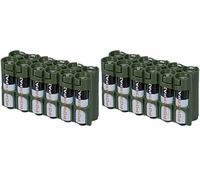 Powerpax Slim Line Lot de 2 boîtiers de piles AA Vert militaire Capacité 12 piles AA
