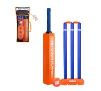 Powerplay Ensemble de Cricket en Plastique Taille 1 pour Enfants, Balle légère, souches et Batte - Ensemble de Cricket Amusant en Plein air