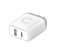 Powerplus 32w usb-c pd dual port wall charger - eu white