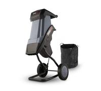 Powerplus Broyeur de Végétaux Électrique POWEG5011 - 2400 W, Max. Ø40 mm, Poussoir, Roues et Sac de Ramassage de 50 l Inclus