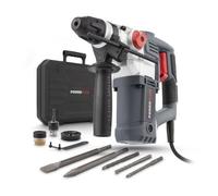 Powerplus Perceuse à Percussion Électrique POWE10060-3 en 1 : Perçage, à Percussion, Burinage et Rotation du Burin, Perceuse Filaire de 900 W et 4 J, SDS plus, 6 Accessoires