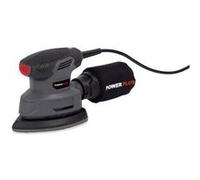 Powerplus Ponceuse à Main Électrique POWE40020-140 W Ponceuse Multifonction, 5 Feuilles de Papier Abrasif, Sac de Collecte des Poussières