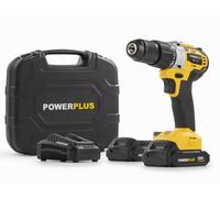 POWERPLUS POWX00512 - Perceuse à percussion sans fil 20V 2BAT