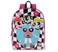 Powerpuff Sac à dos pour filles 38,1 cm | Joli sac à dos Powerpuff pour filles | Bretelles rembourrées et grand compartiment zippé | Fournitures de rentrée scolaire Powerpuff Girls, Rose, 15 Inch