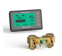PowerQueen Testeur de batterie Moniteur de batterie 500A avec alarme 8V - 120V LCD compatible 12V lithium