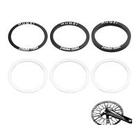 Powerruif 6 pcs Joints de Roulement Intérieur de Vélo, Entretoise Inférieure de Pédalier Rondelles pour Manivelle de Vélo Rondelles Adaptées aux Pédaliers BB86/91/92/BB30/PF30