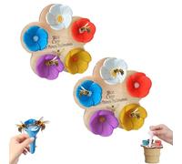 Powerruif Gobelet pour insectes et abeilles, abreuvoir en céramique, gobelet d'abeilles pour le jardin, gobelet coloré pour insectes, pollinisateurs assoiffés, les abeilles ont besoin d'eau potable,