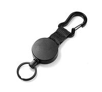 powerruif Porte-Clés Rétractable Avec Mousqueton Porte Clef Extensible Téléscopique En Câble Métallique Badge Enrouleur Rétactable Robuste pour Sert à Fixer Les Clés Et Cartes d'accès