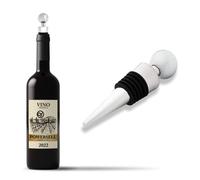 Powersell Bouchon de bouteille de vin de champagne de bière, réutilisable avec fond en acier inoxydable et silicone, stockage des boissons