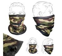 Powersell Couvre-cou d'hiver en polaire coupe-vent unisexe moto - Airsoft Sport Cyclisme Ski Snowboard Running Trekking Pêche Montagne Marche Randonnée - Écharpe multifonction, Mimétique