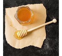 Powersell Dosamiele Cuillère en bois 15,5 cm pour pot de miel bâton dose miel cuillère à café miel Dipper Stick épandeur miel bonbonnière pour baptême, mariage