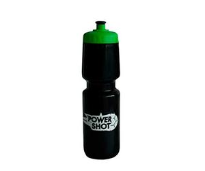 POWERSHOT Bouteille d'eau Sport - Couleur de Bouteille et du Capuchon à Choisir! (Noir, Vert)