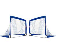 POWERSHOT but de football POP UP - 1.2m x 0.9m - set de 2 - but de football de jardin pliable pour enfants en BLEU/BLANC