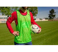 POWERSHOT Chasuble de Sport - Couleurs au Choix - Taille Adulte M-L/Enfant XS-S/et Grande Taille XL-XXL ! Résistant (Vert, M/L (Lot de 5))