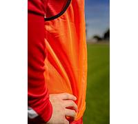POWERSHOT Chasuble de Sport - Couleurs au Choix - Taille Adulte M-L/Enfant XS-S/et Grande Taille XL-XXL ! Résistant (Orange, XS/S (Lot de 5))