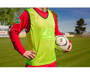 POWERSHOT Chasuble de Sport - Couleurs au Choix - Taille Adulte Résistant (Jaune, M/L (Lot de 5))