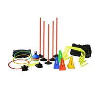 Powershot Kit d'entraînement Pro Football – 40 coupelles, 20 cerceaux plats – Multicolore