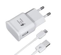 Powersky USB Chargeur avec 1,5m Câble USB USB-C pour Samsung Galaxy A17 A16 A15 A14 A13 A05s A04s A57 A56 A55 A54 A53 A37 A36 A35 A34 A33 S8 S8+ S9 Plus S10 S10e, Chargeur Rapide Adaptateur Secteur