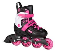 Powerslide Khaan Magic Pink Rollers en ligne réglables pour enfant - Taille réglable pour fille en différentes tailles 27 à 42 - Rollers en ligne rose